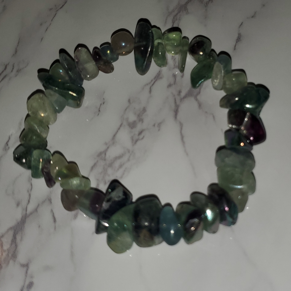 Green Fluorite Handmade Stretch Bracelet